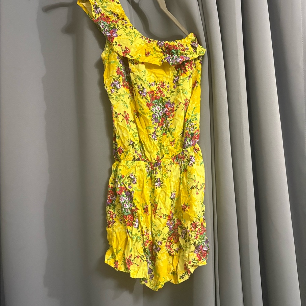 Body Central Yellow Floral Romper